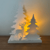 Modern 3D printed Christmas tree candle holder, minimalist holiday décor