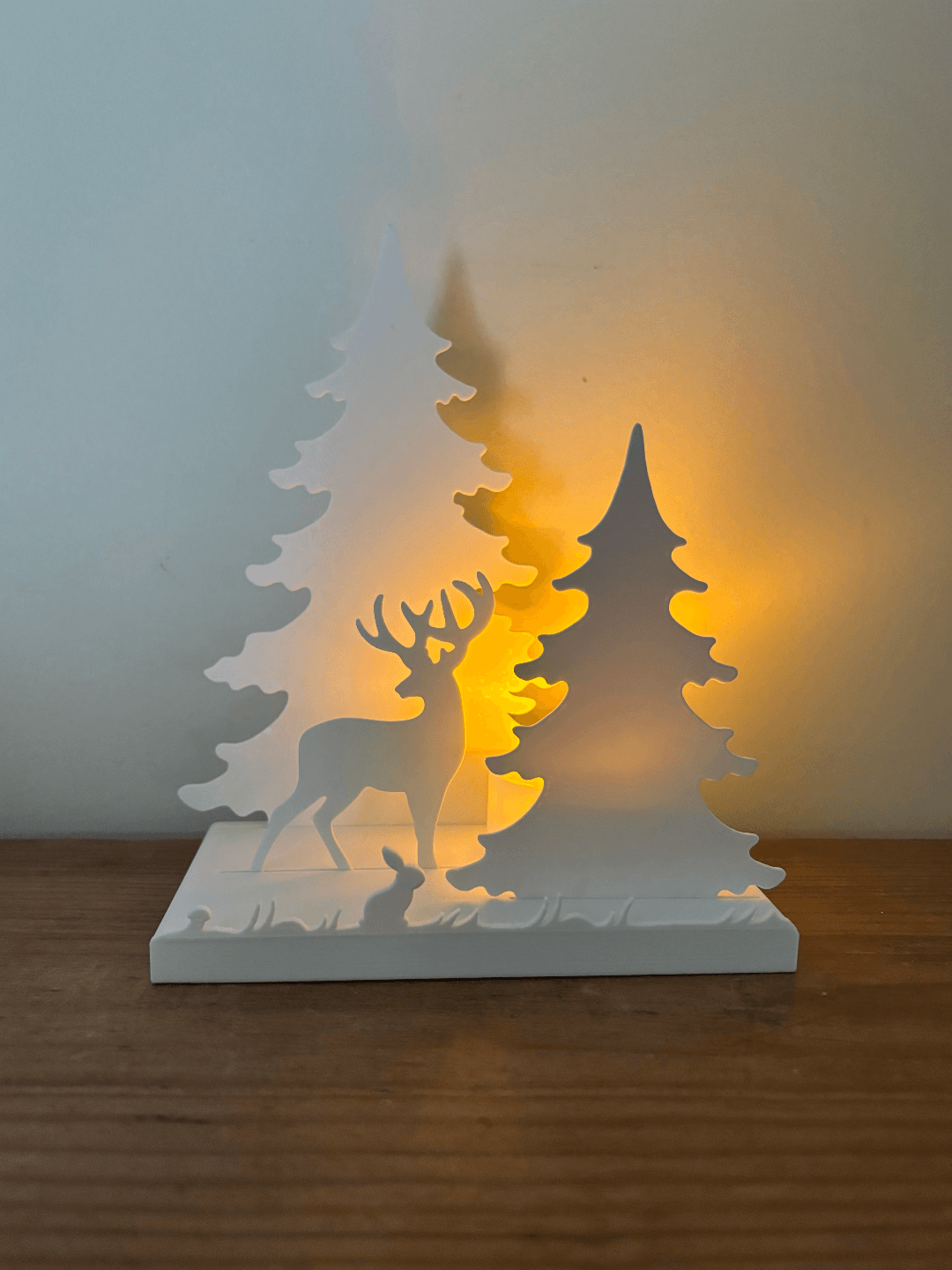 Modern Christmas Trees, Festive Candle Holder 1 Modern 3D printed Christmas tree candle holder, minimalist holiday décor