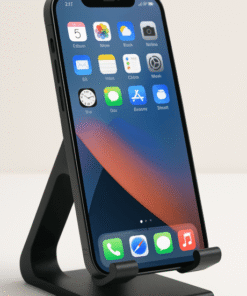 Alternative view of Clean A-frame Phone Stand – Minimalist Desk & Bedside Holder with Charging Gap