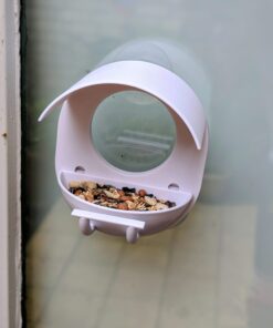 3D printed window bird feeder, eco-friendly minimalist design