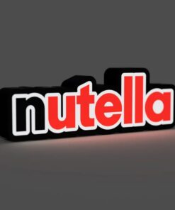 Nutella 3D printed LED light box with internal glow, handmade decor for chocolate fans